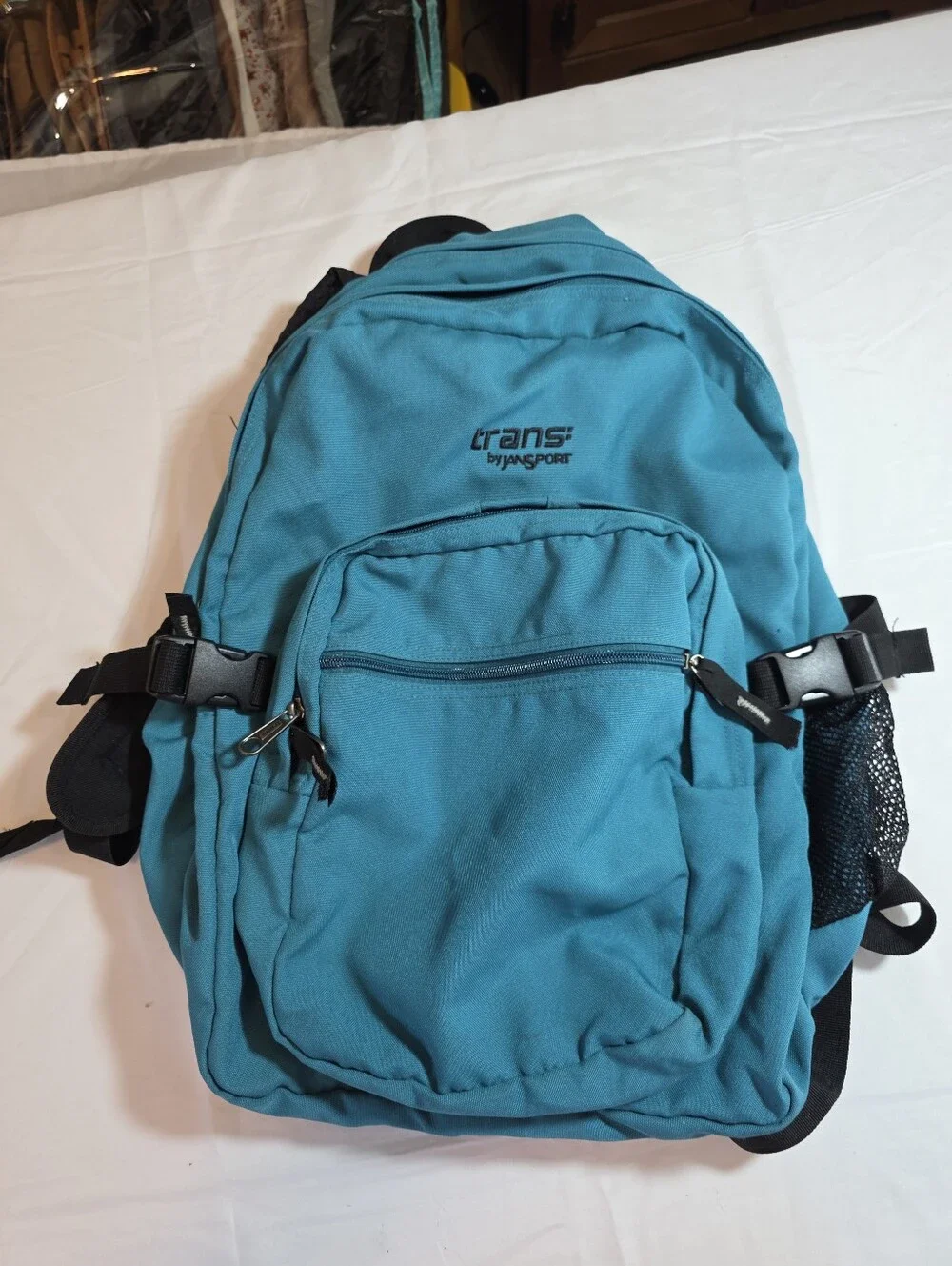 Jansport 2000s Teal Aquamarine Unisex School Daypack Backpack Like New EUC